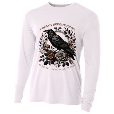Crows Before Bros Support Your Local Murder Cooling Performance Long Sleeve Crew