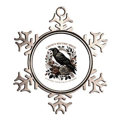 Crows Before Bros Support Your Local Murder Metallic Star Ornament
