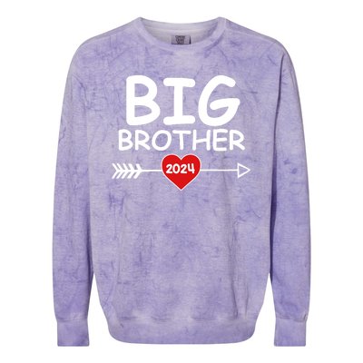 Cute Big Brother 2024 Arrow Heart Colorblast Crewneck Sweatshirt