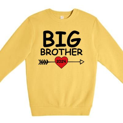 Cute Big Brother 2024 Arrow Heart Premium Crewneck Sweatshirt