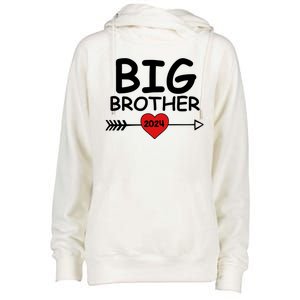 Cute Big Brother 2024 Arrow Heart Womens Funnel Neck Pullover Hood