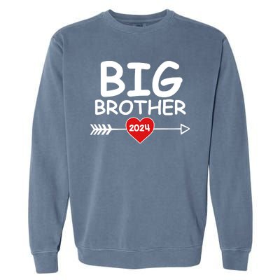 Cute Big Brother 2024 Arrow Heart Garment-Dyed Sweatshirt