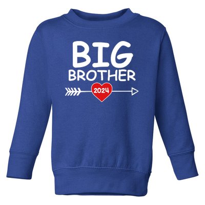 Cute Big Brother 2024 Arrow Heart Toddler Sweatshirt