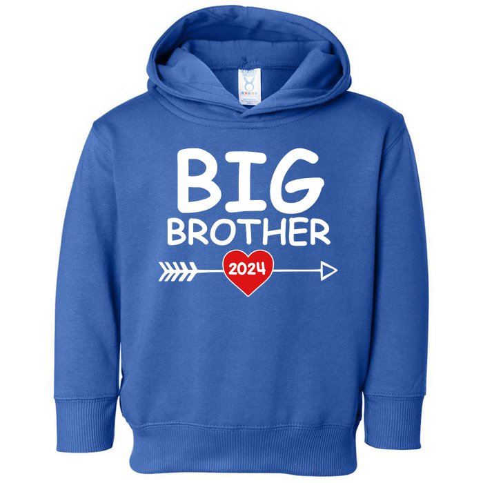 Cute Big Brother 2024 Arrow Heart Toddler Hoodie