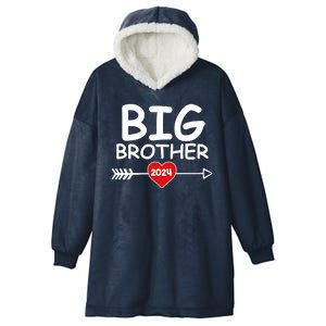 Cute Big Brother 2024 Arrow Heart Hooded Wearable Blanket