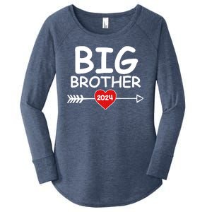 Cute Big Brother 2024 Arrow Heart Women's Perfect Tri Tunic Long Sleeve Shirt