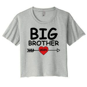 Cute Big Brother 2024 Arrow Heart Women's Crop Top Tee