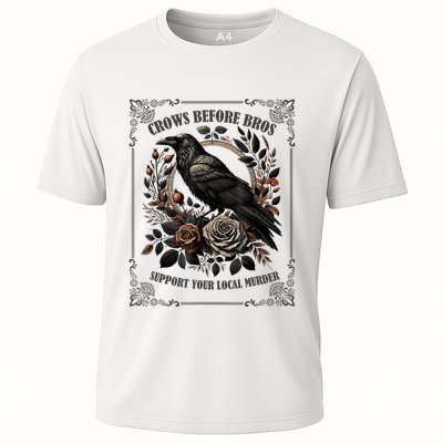 Crows Before Bros Support Your Local Murder Cooling Performance Crew T-Shirt