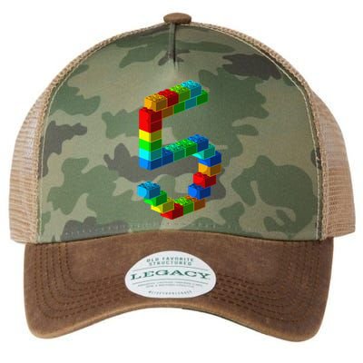 Cute Block Building 5th Birthday Gift 5 Years Old Legacy Tie Dye Trucker Hat