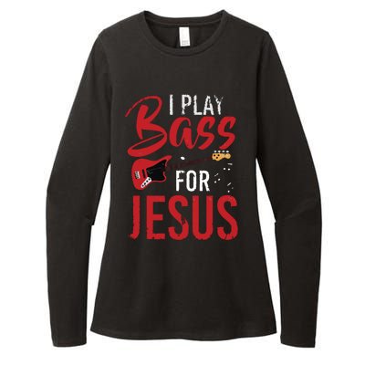 Christian Bassist Bass Player Jesus Bass Guitar Womens CVC Long Sleeve Shirt