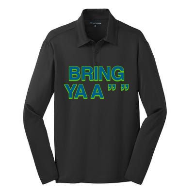 Charles Barkley Bring Ya Ass Silk Touch Performance Long Sleeve Polo