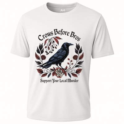 Crows Before Bros Support Your Local Murder Cooling Performance Crew T-Shirt
