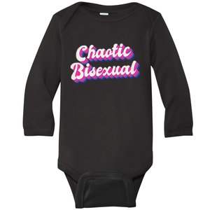 Chaotic Bisexual Bi Lgbt Bisexual Pride Baby Long Sleeve Bodysuit