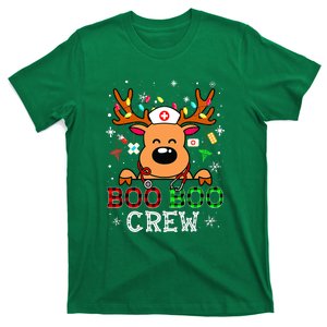 Christmas Boo Boo Crew Reindeer Nurse Buffalo Plaid Nurse T-Shirt