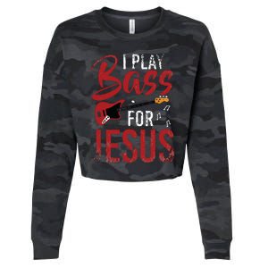 Christian Bassist Bass Player Jesus Bass Guitar Cropped Pullover Crew