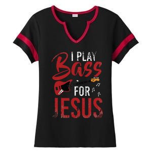 Christian Bassist Bass Player Jesus Bass Guitar Ladies Halftime Notch Neck Tee