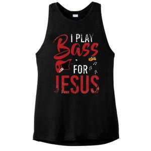 Christian Bassist Bass Player Jesus Bass Guitar Ladies PosiCharge Tri-Blend Wicking Tank