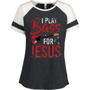 Christian Bassist Bass Player Jesus Bass Guitar Enza Ladies Jersey Colorblock Tee