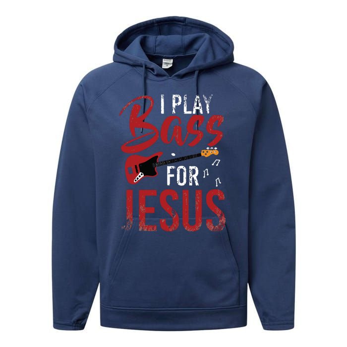 Christian Bassist Bass Player Jesus Bass Guitar Performance Fleece Hoodie