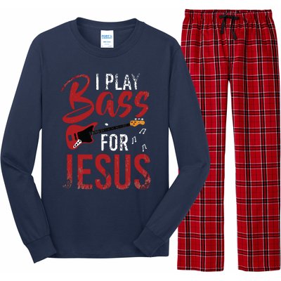 Christian Bassist Bass Player Jesus Bass Guitar Long Sleeve Pajama Set