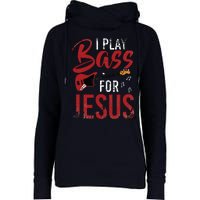 Christian Bassist Bass Player Jesus Bass Guitar Womens Funnel Neck Pullover Hood