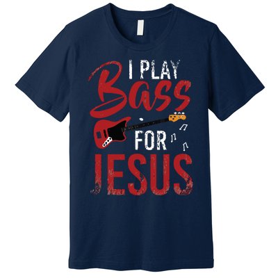 Christian Bassist Bass Player Jesus Bass Guitar Premium T-Shirt