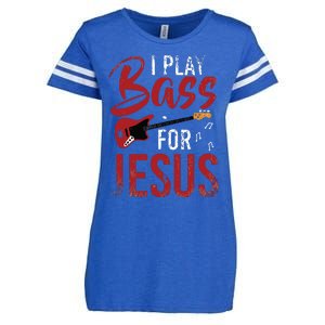 Christian Bassist Bass Player Jesus Bass Guitar Enza Ladies Jersey Football T-Shirt