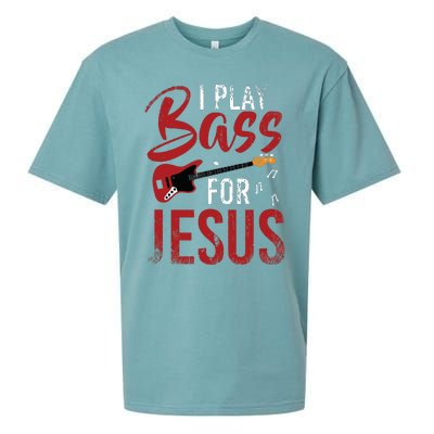 Christian Bassist Bass Player Jesus Bass Guitar Sueded Cloud Jersey T-Shirt