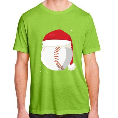 Christmas Baseball Ball Santa Claus Hat Xmas Catcher Pitcher Gift Adult ChromaSoft Performance T-Shirt