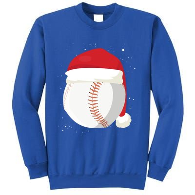 Christmas Baseball Ball Santa Claus Hat Xmas Catcher Pitcher Gift Sweatshirt