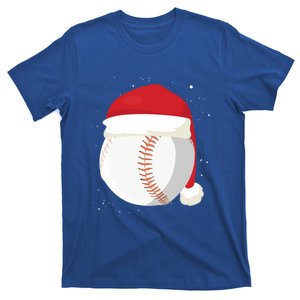 Christmas Baseball Ball Santa Claus Hat Xmas Catcher Pitcher Gift T-Shirt