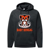 Cute Baby Bengal Performance Fleece Hoodie