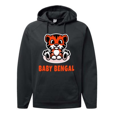 Cute Baby Bengal Performance Fleece Hoodie