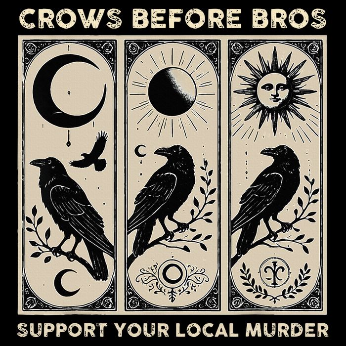 Crows Before Bros Support Your Local Murder Flat Bill Trucker Hat