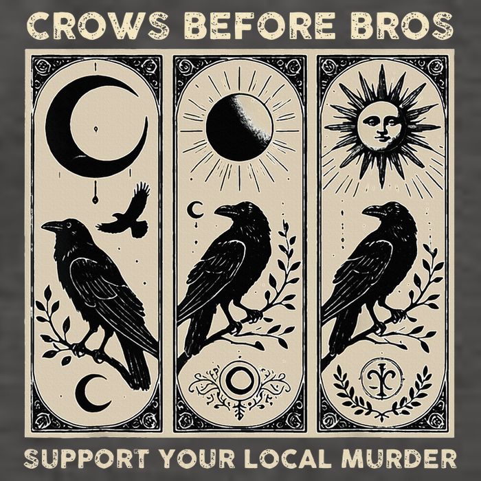 Crows Before Bros Support Your Local Murder Vector Backpack