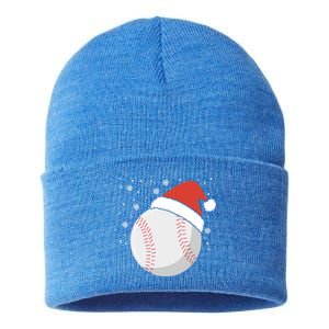 Christmas Baseball Ball Santa Claus Hat Xmas Catcher Pitcher Gift Sustainable Knit Beanie