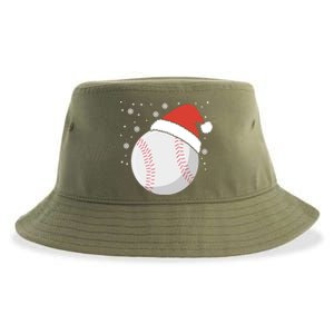 Christmas Baseball Ball Santa Claus Hat Xmas Catcher Pitcher Gift Sustainable Bucket Hat