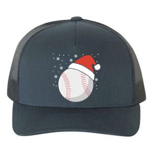 Christmas Baseball Ball Santa Claus Hat Xmas Catcher Pitcher Gift Yupoong Adult 5-Panel Trucker Hat