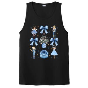 Coquette Blue Bow Nutcracker Xmas Merry Christmas Pajamas PosiCharge Competitor Tank