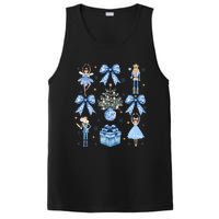 Coquette Blue Bow Nutcracker Xmas Merry Christmas Pajamas PosiCharge Competitor Tank