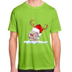 Christmas Baseball Ball Santa Hat Xmas Catcher Pitcher Gift Adult ChromaSoft Performance T-Shirt