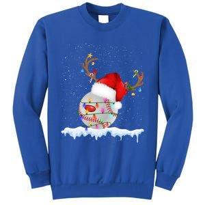 Christmas Baseball Ball Santa Hat Xmas Catcher Pitcher Gift Sweatshirt