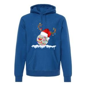 Christmas Baseball Ball Santa Hat Xmas Catcher Pitcher Gift Premium Hoodie