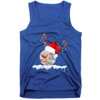 Christmas Baseball Ball Santa Hat Xmas Catcher Pitcher Gift Tank Top