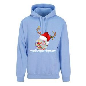 Christmas Baseball Ball Santa Hat Xmas Catcher Pitcher Gift Unisex Surf Hoodie