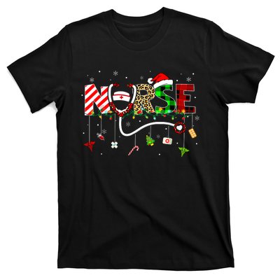 Christmas Boo Boo Crew Reindeer Nurse Buffalo Plaid Nurse T-Shirt