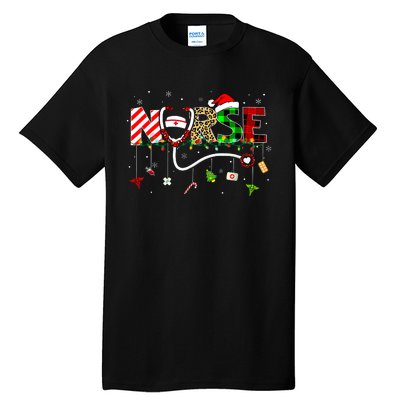 Christmas Boo Boo Crew Reindeer Nurse Buffalo Plaid Nurse Tall T-Shirt