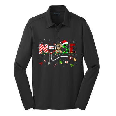 Christmas Boo Boo Crew Reindeer Nurse Buffalo Plaid Nurse Silk Touch Performance Long Sleeve Polo