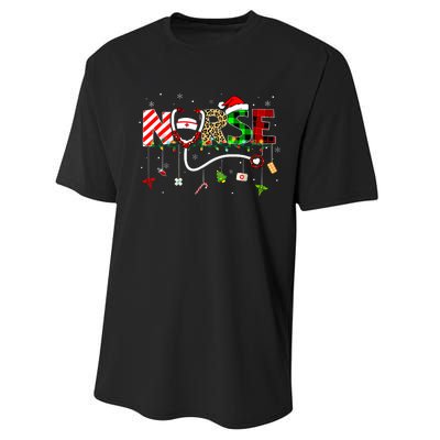 Christmas Boo Boo Crew Reindeer Nurse Buffalo Plaid Nurse Performance Sprint T-Shirt