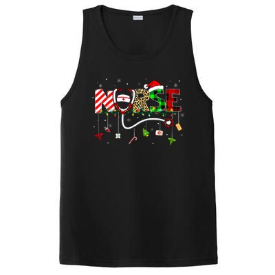 Christmas Boo Boo Crew Reindeer Nurse Buffalo Plaid Nurse PosiCharge Competitor Tank